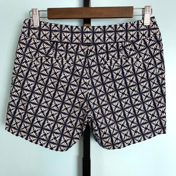 J. Crew Factory Navy Print Stretch Chino Shorts Size 0 - Picture 3 of 5